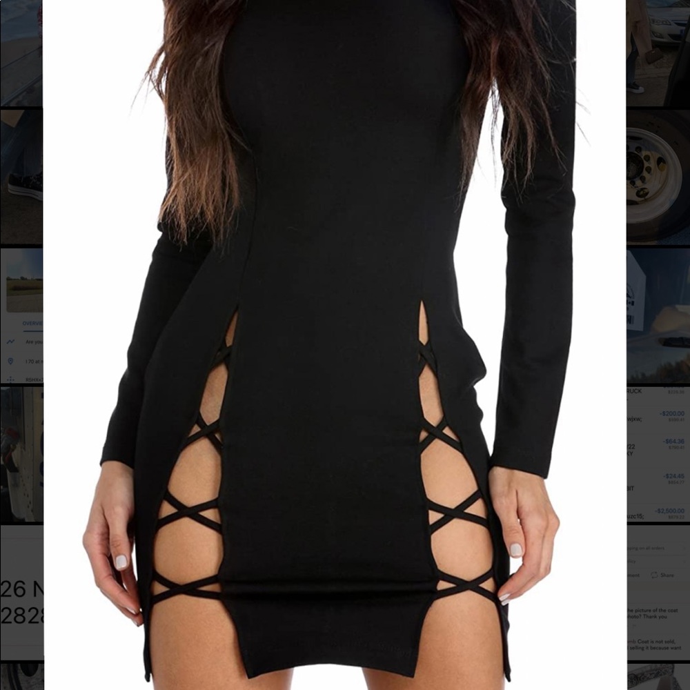 Black Sexy Bodycon Long Sleeves